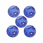 Acrylic Cabochons, for Hair Pins, Hair & Earrings Accessories, Flat Round with Flower Pattern