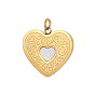 304 из нержавеющей стали подвески оболочки, сердце прелести, с прыжковых колец, ионное покрытие (ip)