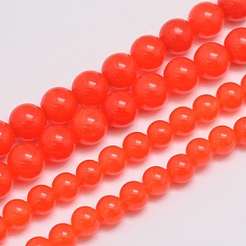 Натуральные и крашеные нити шарик Malaysia нефрита, круглые