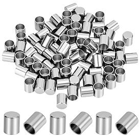 80шт. 304 наконечники шнура из нержавеющей стали, Торцевые крышки, колонка