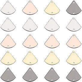 20Pcs 4 Colors Brass Links Connectors, Lead Free & Cadmium Free & Nickel Free, Triangle