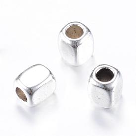 Tibetan Style Alloy Spacer Beads, Cuboid, Cadmium Free & Lead Free