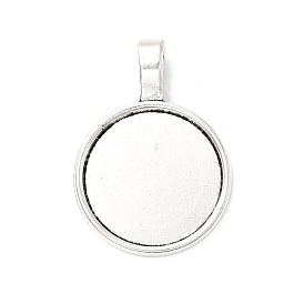 Сеттинги для кабошонов или кулона, сплав, тибетский стиль , без кадмия и без свинца, плоско-круглые