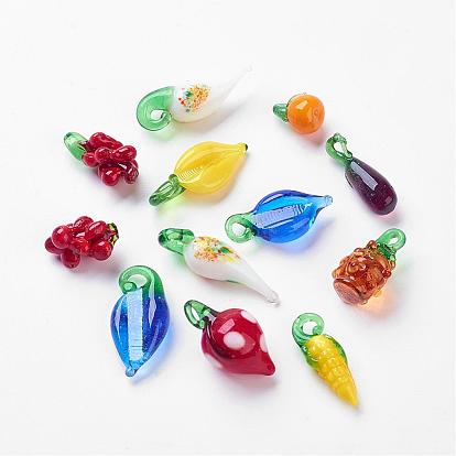 Normal Lampwork Beads, Mixed, 10.5~15x22~34.5mm, Hole: 3mm