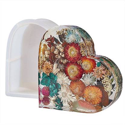 DIY Decoration Silicone Molds, Resin Casting Molds, For UV Resin, Epoxy Resin Jewelry Making, Heart