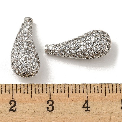 Micro en laiton pavent des perles cubes de zircone, larme
