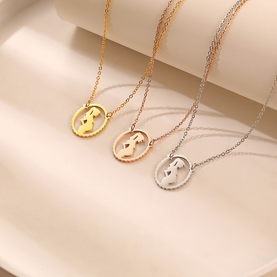 День матери 304 ожерелья из нержавеющей стали для беременных женщин