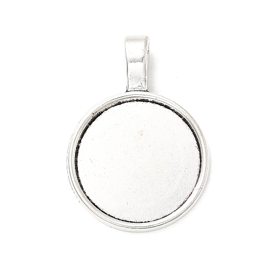 Сеттинги для кабошонов или кулона, сплав, тибетский стиль , без кадмия и без свинца, плоско-круглые