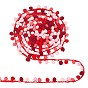 6 yards de rubans à pompons en polyester de couleur dégradée, pour la décoration de fête