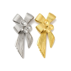 304 Настройки горный хрусталь из нержавеющей стали кулон, бантом, ионное покрытие (ip)