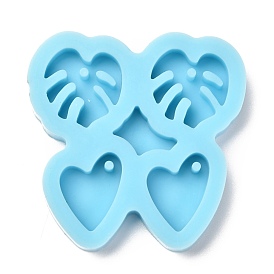 Pendant Silicone Molds, Resin Casting Molds, For UV Resin, Epoxy Resin Jewelry Making, Leaf & Heart