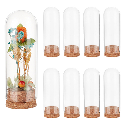 Стеклянные колпаки-купола, крышки колокольчика cloche, с пробкой-колонкой, арка