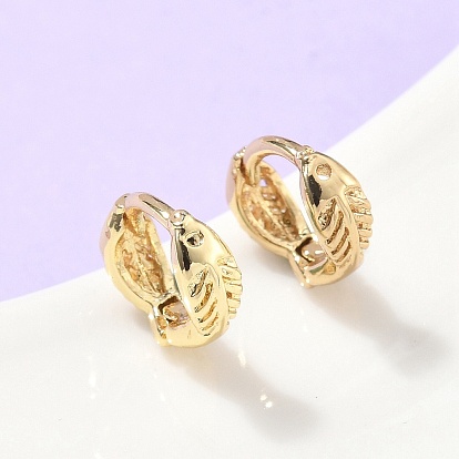 Серьги-кольца из латуни с рыбьей костью, стойки покрытие, без свинца и без кадмия, долговечный