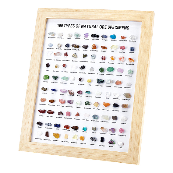 Коллекции самородков натуральных драгоценных камней, украшение дисплея фоторамки, для преподавания наук о Земле