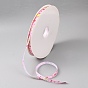 Printed Polyester Grosgrain Ribbon, Flower Pattern, for DIY Craft Sewing Accessories