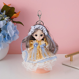 Cute Maid Uniform Doll Keychain Princess Skirt Cartoon Bag Charm Personalized Gift Pendant