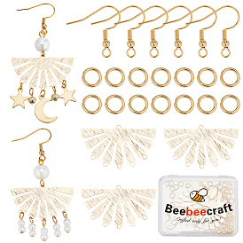 Набор для изготовления сережек своими руками, компоненты люстры из латуни, звенья и перемычки, 304 нержавеющей стали серьги крюков