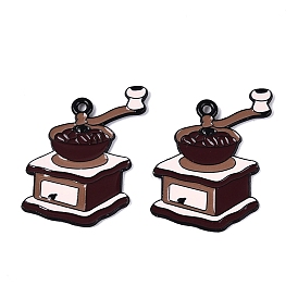 Подвески из эмалевого сплава с краской для выпечки, подвески в виде кофемолки