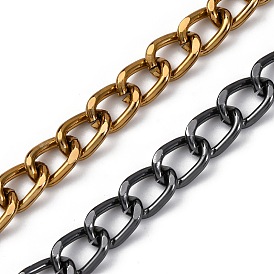 Оксидированные алюминиевые кубинские звенья цепи, с катушкой, несварные