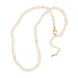 Collares de perlas naturales de agua dulce, con cadenas extensoras de latón y joyeros de cartón de papel kraft