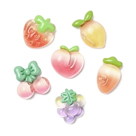 Translucent Resin Fruit Cabochons, for Jewelry Making