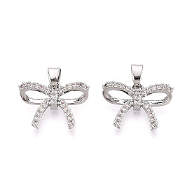 Латунные микро проложить кубического циркония подвески, без кадмия, без никеля и без свинца, бантом