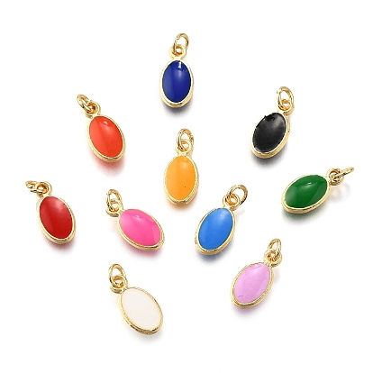 Латунь эмаль прелести, с целью перехода в кольце, овальный шарм, стойки покрытие, без кадмия и без свинца, долговечный, золотые