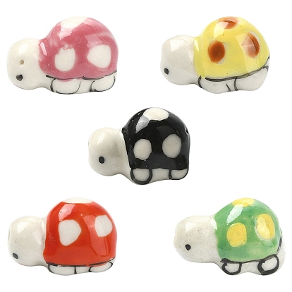 10шт 5цвета ручная работа печатные фарфоровые бусины, черепаха
