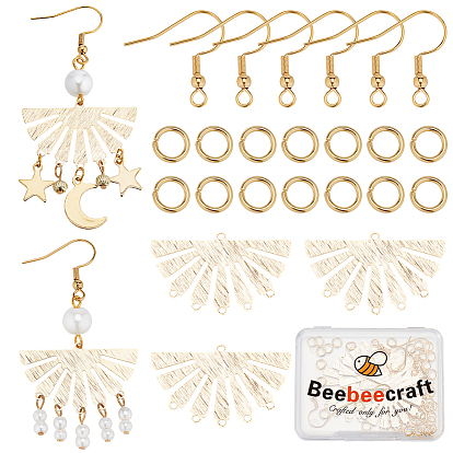 Набор для изготовления сережек своими руками, компоненты люстры из латуни, звенья и перемычки, 304 нержавеющей стали серьги крюков