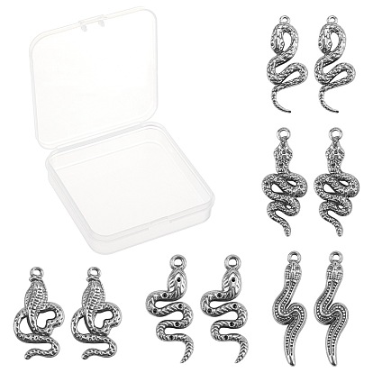 304 Stainless Steel Pendant Rhinestone Settings, Snake