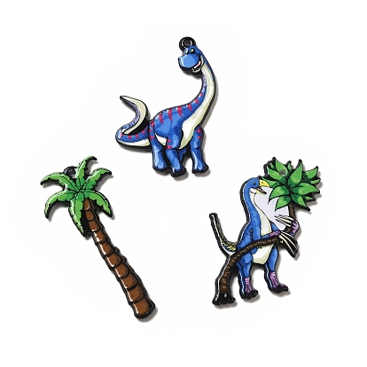 Acrylic Pendants, Dinosaur & Coconut Tree Charm