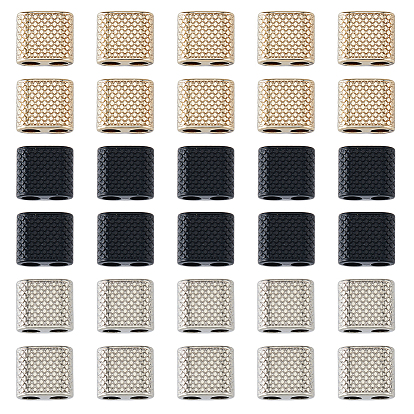 30 шт. 3 цвета цинковый сплав слайд-брелоки, прямоугольные