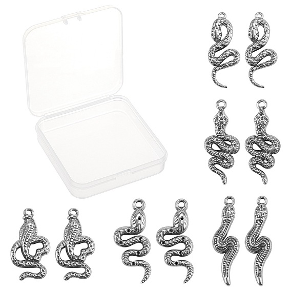 304 Stainless Steel Pendant Rhinestone Settings, Snake