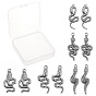 304 Stainless Steel Pendant Rhinestone Settings, Snake