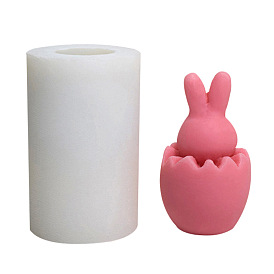 3D Easter Rabbit Egg Food Grade Silicone Molds, Fondant Molds, for DIY Cake Decoration, Chocolate, Candy, UV Resin & Epoxy Resin Craft Making