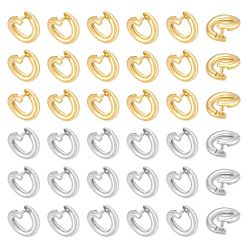 60шт. 2 цвета латунные открытые фиксирующие соединительные кольца, круглые