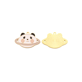 Zinc Alloy Enamel Pendants, Planet Panda