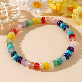 Браслеты из натуральных смешанных драгоценных камней и абакуса для женщин