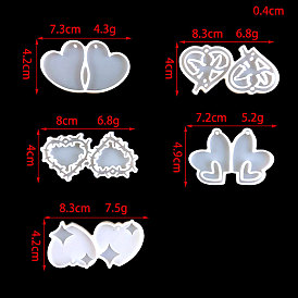 Heart DIY Silicone Pendant Molds, Resin Casting Molds, for UV Resin, Epoxy Resin Jewelry Making