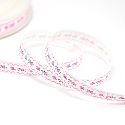 Цветок печатных Grosgrain ленты подарочная упаковка поделки hairbow лента