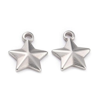 304 Stainless Steel Charms, Star