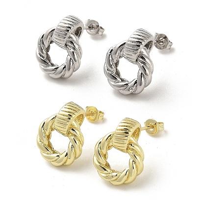 Серьги-гвоздики из латуни с покрытием для пончиков, без кадмия и без свинца