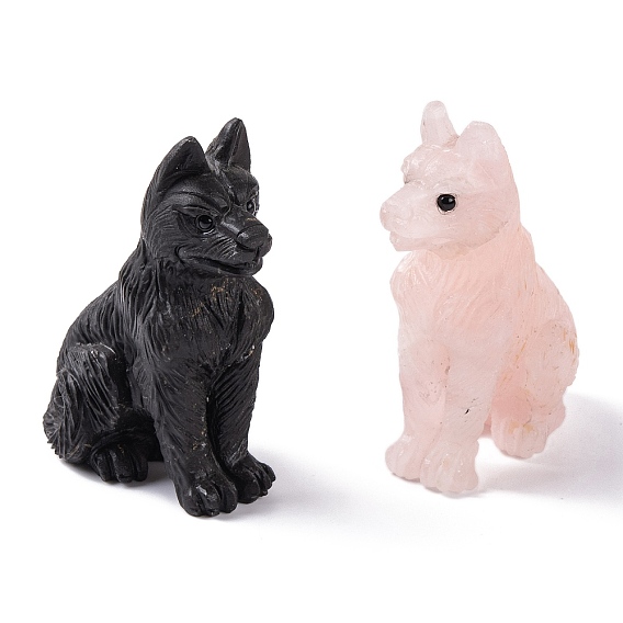 Статуэтки волка из натуральных драгоценных камней, статуи для домашнего офиса, рабочего стола, орнамент фэн-шуй