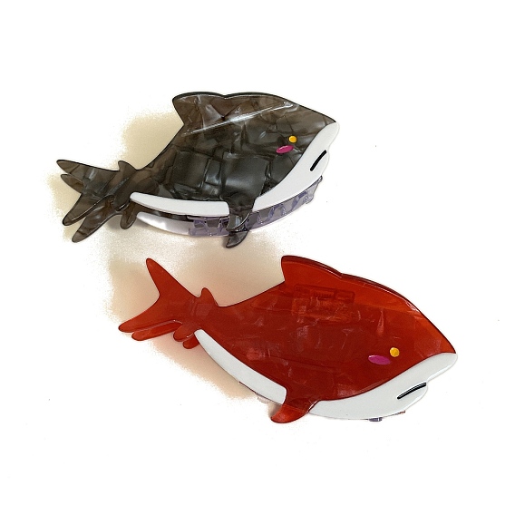 Заколки для волос в форме когтей из ацетата целлюлозы, аксессуары для волос для женщин и девочек, акула