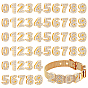 60Pcs Alloy Rhinestone Charms Sets, Numbers