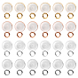 24Pcs 4 Colors Silicone Ear Nuts/Earring Backs, with Hole Finding and 316 Stainless Steel Loop