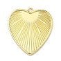 Pendentifs en laiton, charmes de coeur, sans cadmium et sans plomb, plaqué longue durée, crémaillère plaquage
