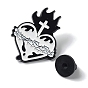 Religion Jesus/Cross/Heart Enamel Pins, Black Alloy Brooch for Backpack Clothes