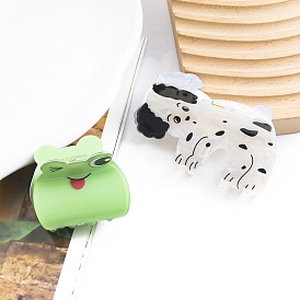 Frog & Dog PVC Plastic Claw Hair Clips, Hair Accessories for Women & Girls
