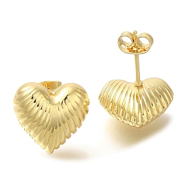 Стойка покрытие латунный гвоздик серьга, долговечный, без кадмия и без свинца, сердце